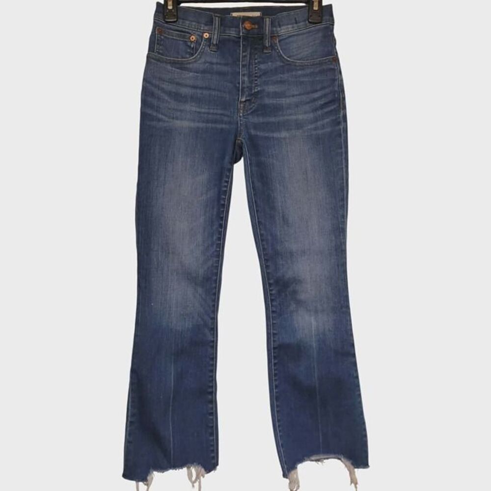 Madewell Cali Demi-Boot Jeans Women 24, 26W  Casual Denim Raw Hem